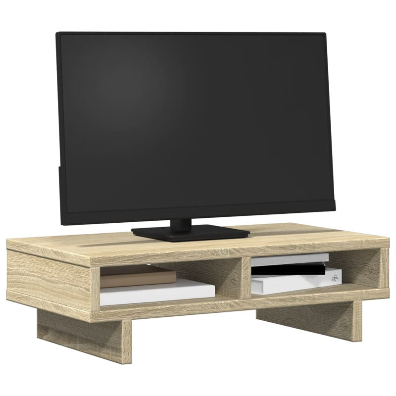 Balzarotti Manufactured Wood Monitor Stand, Sonoma Oak, 15cm H x 50cm W x 27cm D