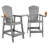 Outdoor Tall Adirondack Chairs With Connecting Tray-443604954