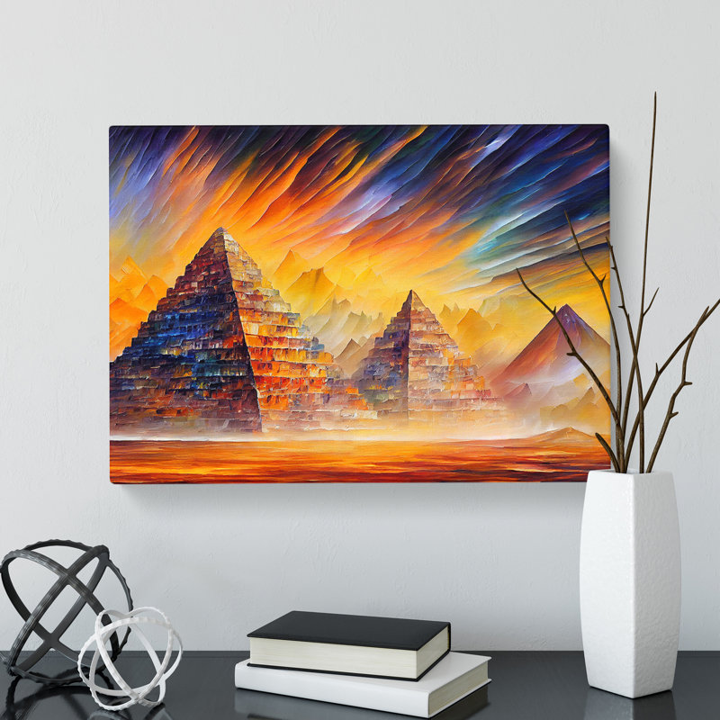 Pyramids Shimmering - Wrapped Canvas, 35cm H x 50cm W x 3cm D