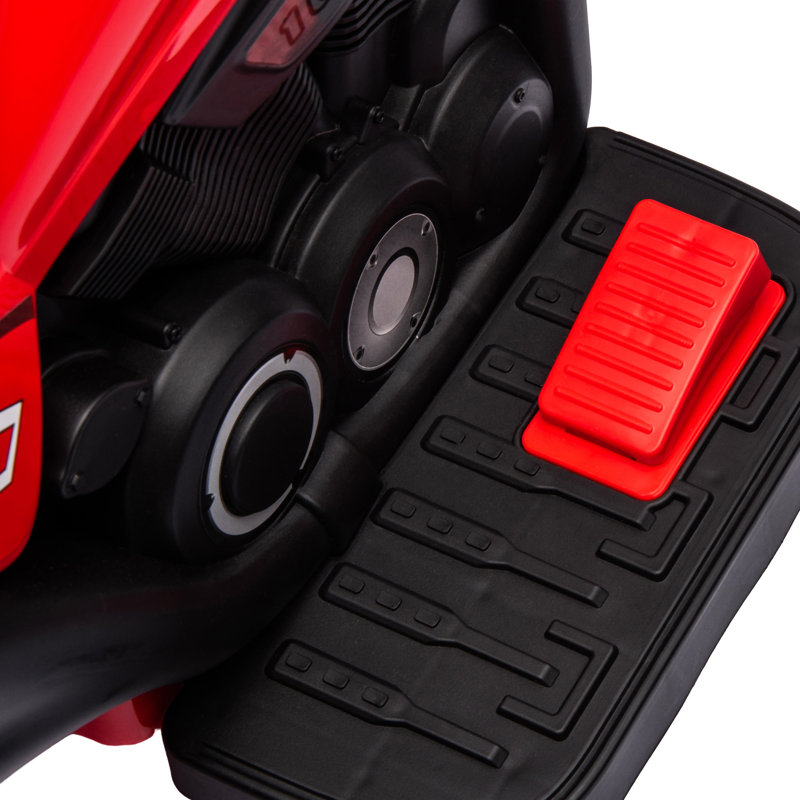 6V Red Kids Electric Ride-On Motorcycle with Bubble Function