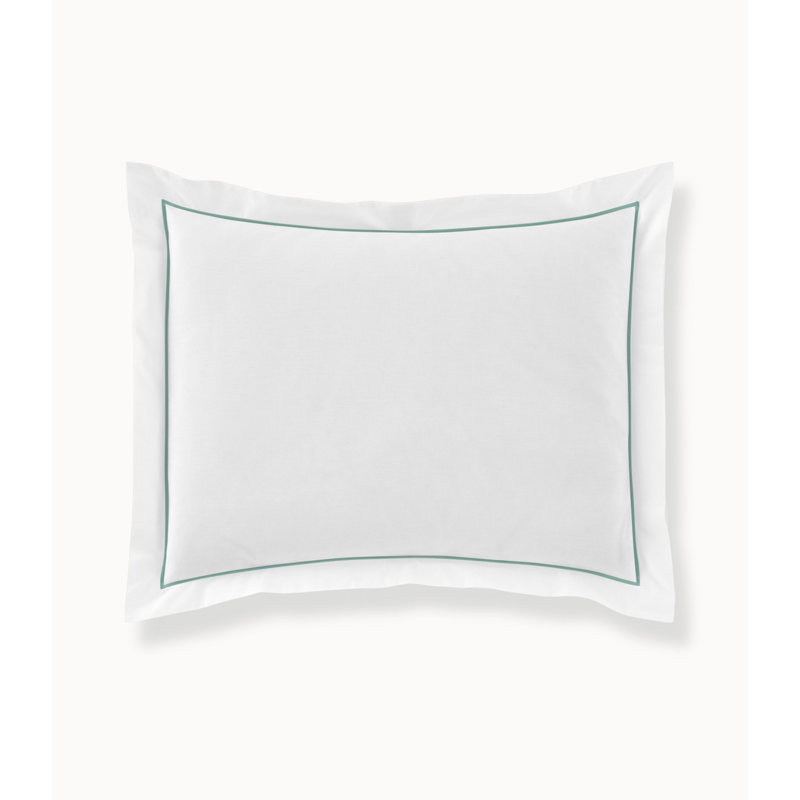 Boutique Percale Sham, Standard/Twin, White/Platinum