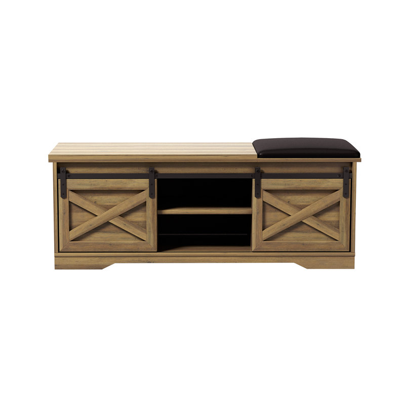 6 Pair Shoe Storage Bench, Gray