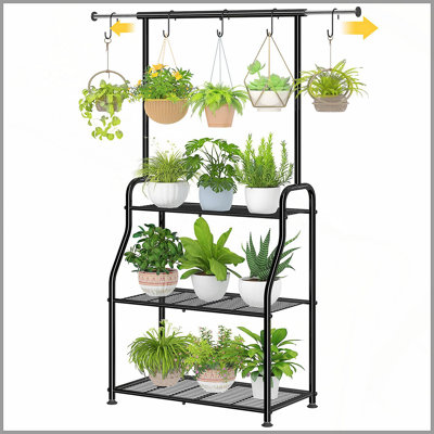 Metal 3 Tiered Hanging Plant Shelf