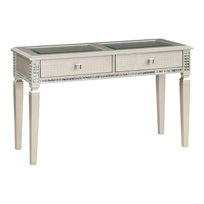 48 " W Glass Top Console Table