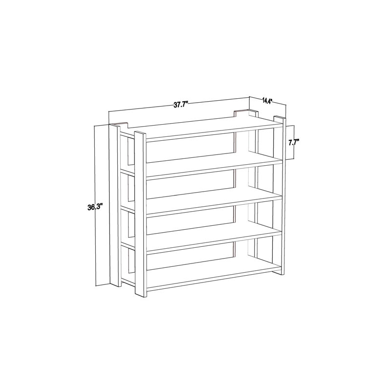 Gordon 16 Pair Shoe Rack, Anthracite