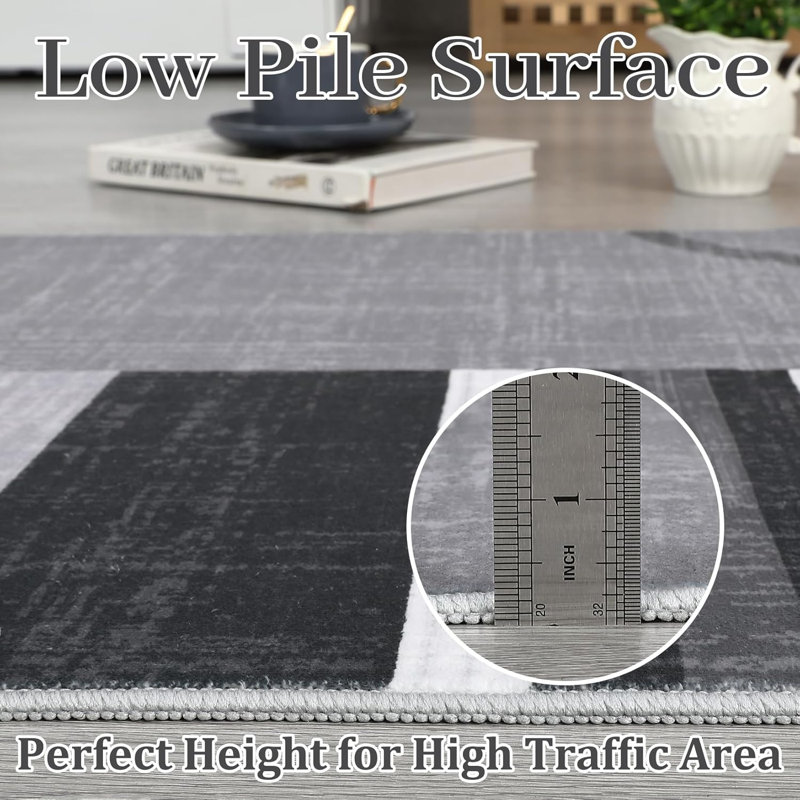 Tapis de couloir de cuisine abstrait - Tapis de couloir géométrique moderne ultra-mince antidérapant, lavable, pour salle de bain, buanderie, chambre à coucher, salle à manger