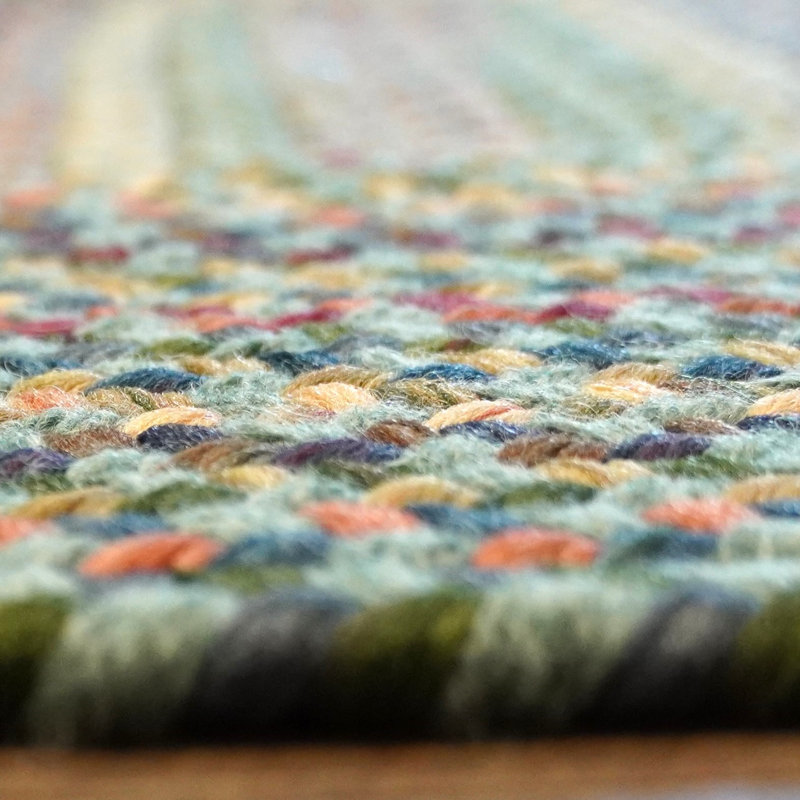 Tapis multicolore en laine, Ovale 3 pi x 5 pi