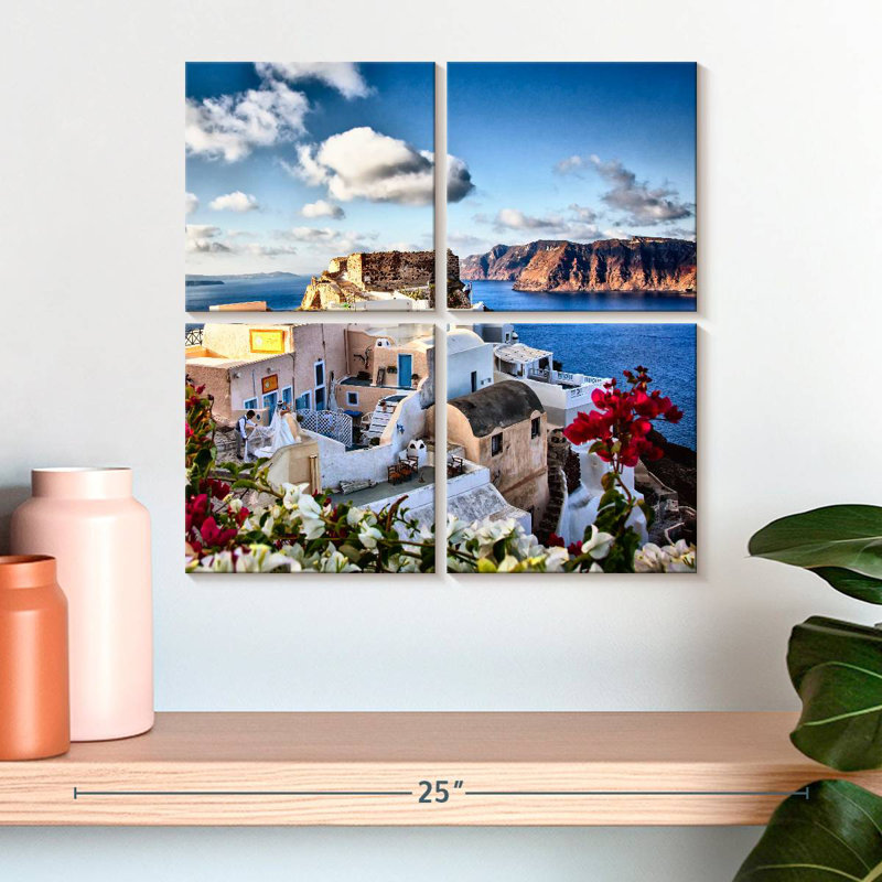 La ville d'Oia Santorini I, H 18 po x l 18 po