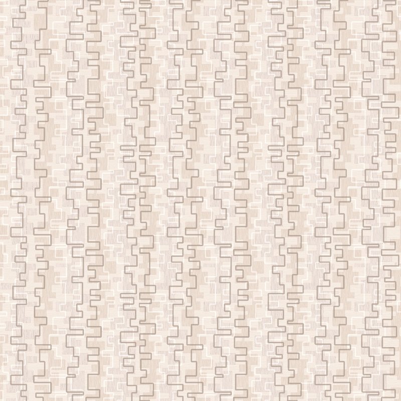 Papier peint géométrique 33 'x 20,5 "Seng, Beige