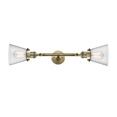 Éclairage de meuble-lavabo inclinable 2 lumières Cone