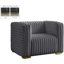 Fauteuil en velours capitonné l 43 po Fareid-63541302