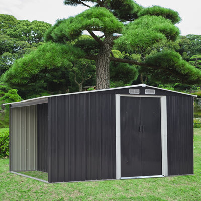 Anthracite Black Firewood Shed