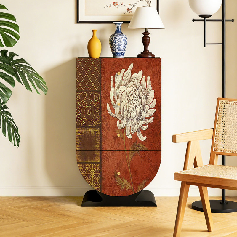 Armoire à quatre tiroirs en bois massif