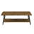 Laguna Solid Pine Coffee Table with Open Storage Shelf and Dark Metal X-Frame-146541657