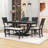 Raheema Modern 6-Piece Dining Set with Rubberwood Table, Upholstered Chairs and Bench-1456997348-1456997349-1456997346