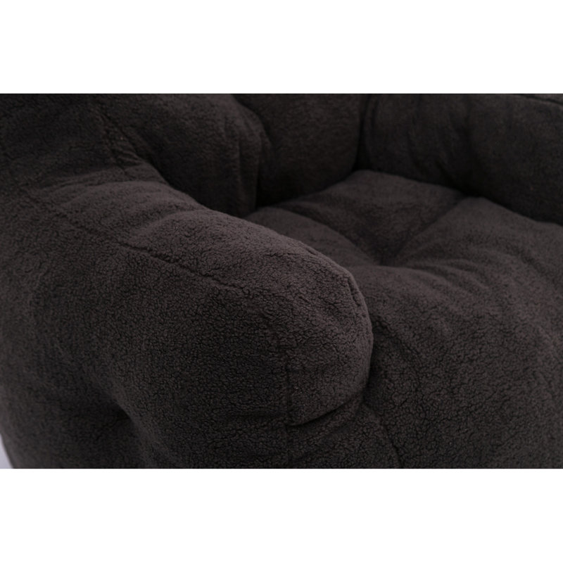 Aleya modern 39.4'' Lazy Sofa Bean Bag Small Couches For Small Spaces Lazy Sofa, Dark Gray