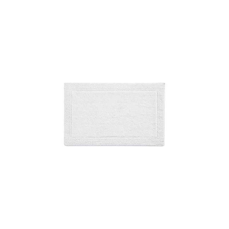 100% Cotton Tufted 3000 GSM Reversible Bath Rug White, Rectangle 1'9" x 2'10"