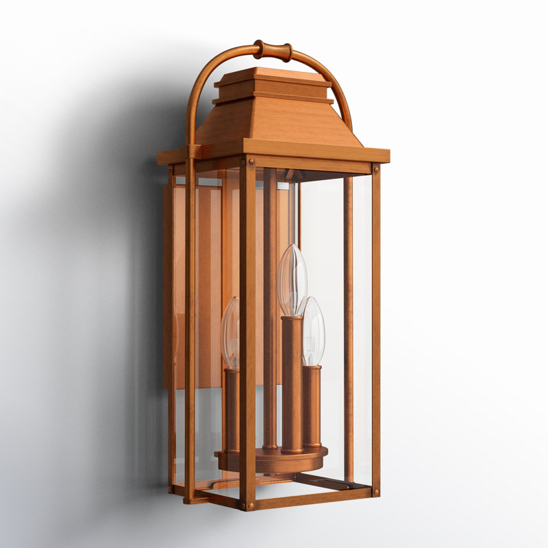 Newson Aluminium Wall Light, 22.5" H x 10.5" W x 9.13" D, Natural Copper