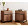 Aadam 2 Piece Modern End Table With 1 Drawer & 1 Storage Cabinet