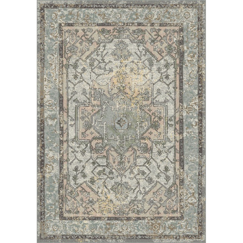 Tapis bleu/gris zone Whobrey, Rectangle 7 pi 10 po x 10 pi 10 po