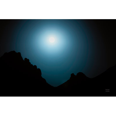 Blue Moon Desert - Wrapped Canvas Print
