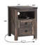 Table de chevet 2 tiroirs avec prises et ports USB Adaija-2044951735
