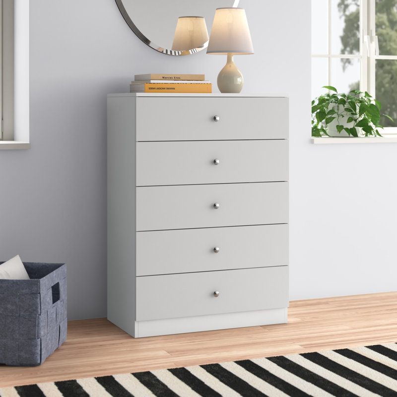 Amabel 27.6'' W Unfinished 5 - Drawer Dresser