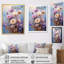 Bleu et mauve, symphonie de bleuets sur toile-444682817-444682825