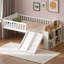 Lit en bois avec tablettes de rangement, rangement sous le lit, glissoire et échelle-1290263601