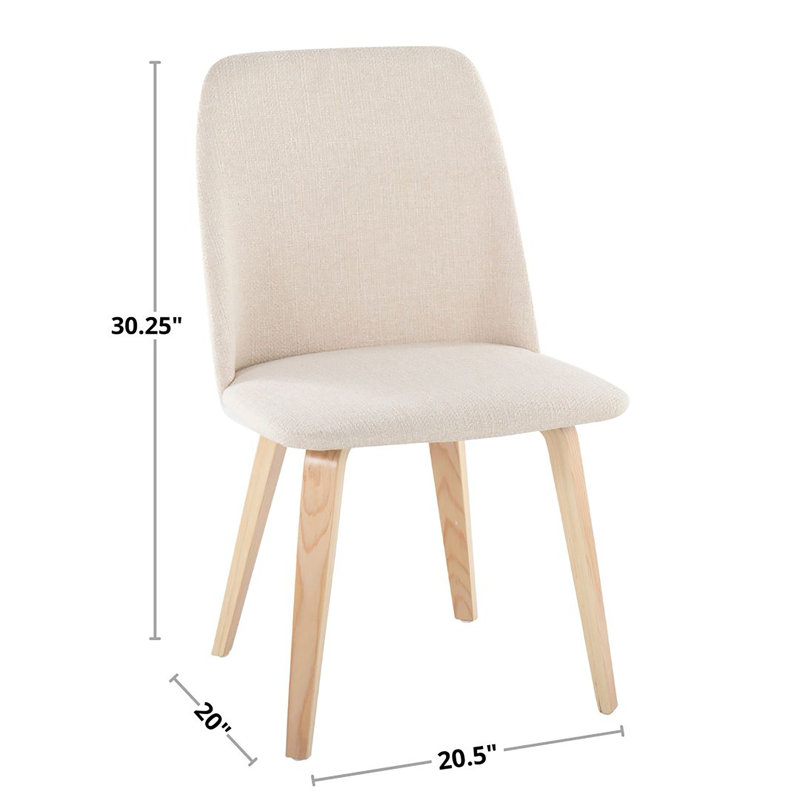 Chaise d'appoint Jaismeen, Crème, Naturel
