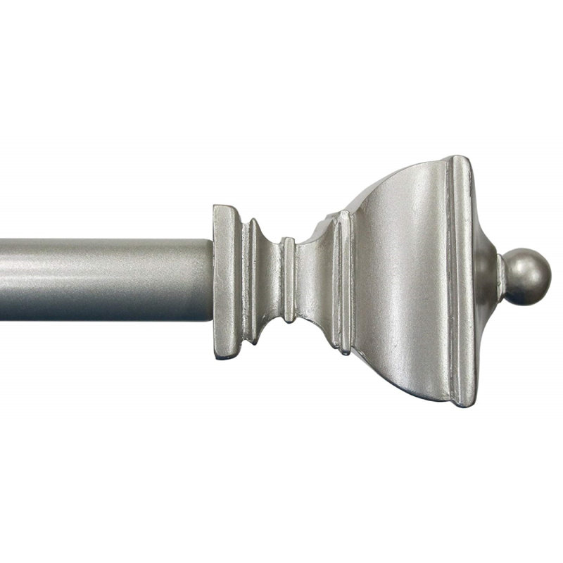 Tringle à rideau simple Vandewa, H 1 po x l 48 po x P 1 po, Étain
