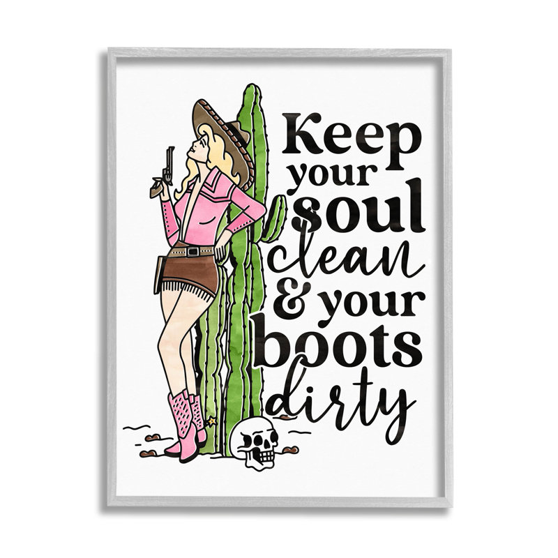 «Keep Soul Clean & Bottles» par Erica Billups, H 14 po x l 11 po x P 1,5 po, Estampe numérique Farmhouse