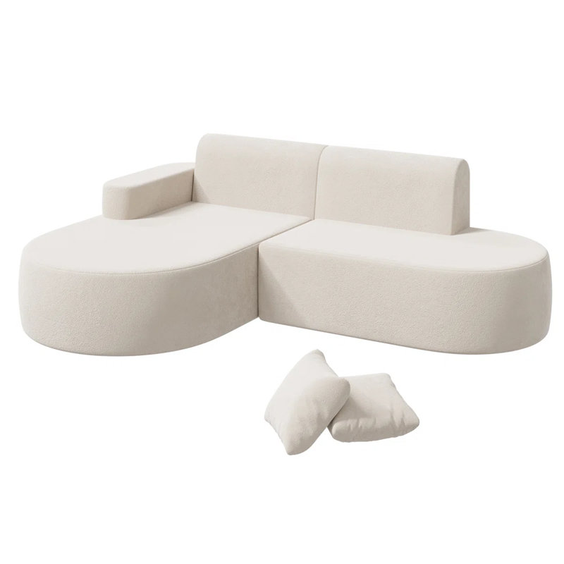 3 Seater Sofa & Chaise, Beige