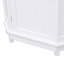 Armoire de salle de bain blanche en coin Triangle avec tablette réglable et panneau de fibres à densité moyenne (ancien SKU: WF291477AAK)-394538166