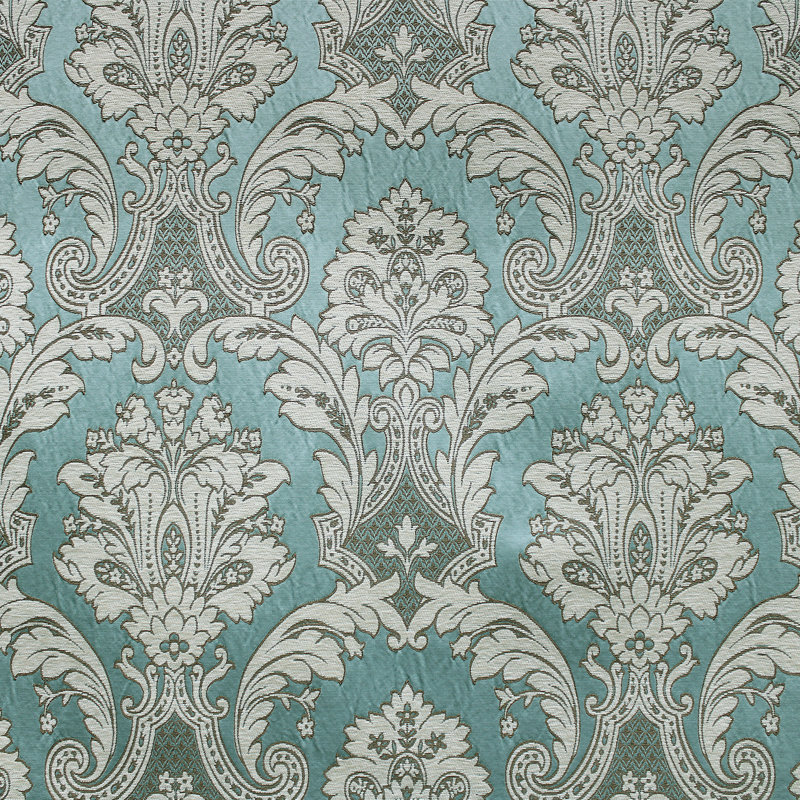 Damask Chenille | Evangeline Fabric, Teal