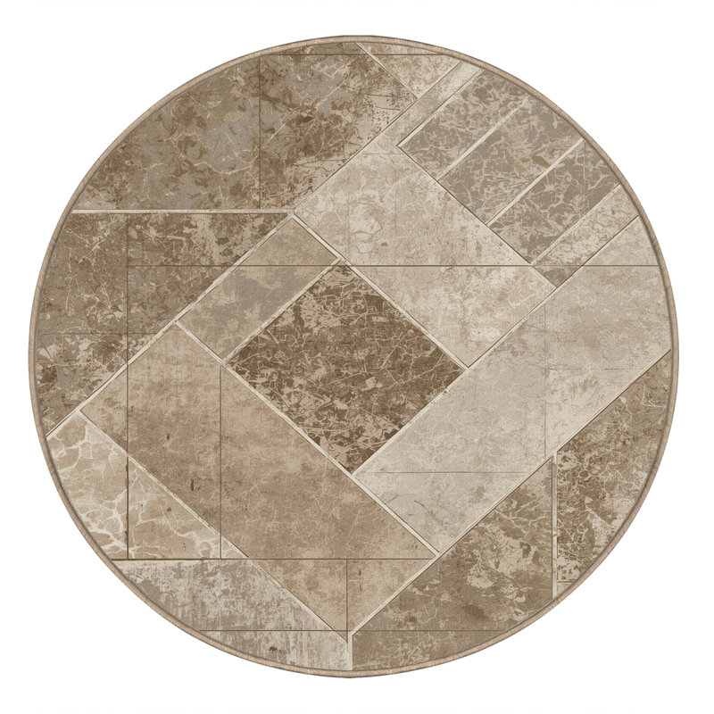 Tapis gris moelleux moelleux en pierre rustique de Pâques, Carré 7 pi