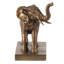 Ensemble de 2 serre-livres décoratifs Nimy, éléphant trompette, polyrésine bronze
