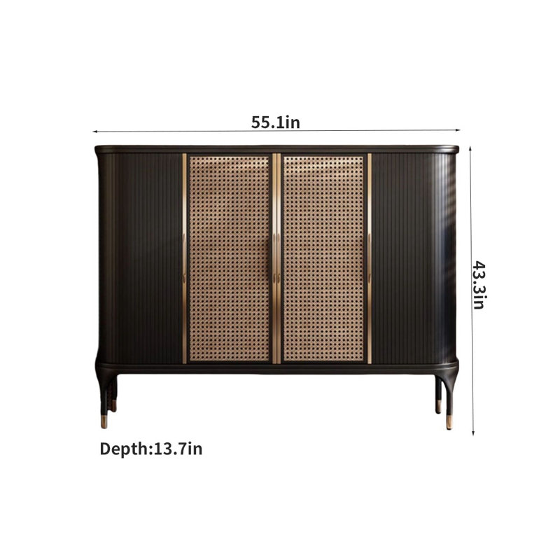 Armoire de décoration Vintage Black Porch