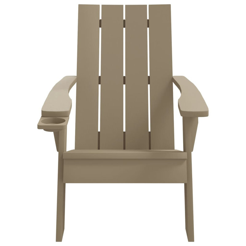Garden Adirondack Chair Light Brown 75x88.5x89.5 cm Polypropylene