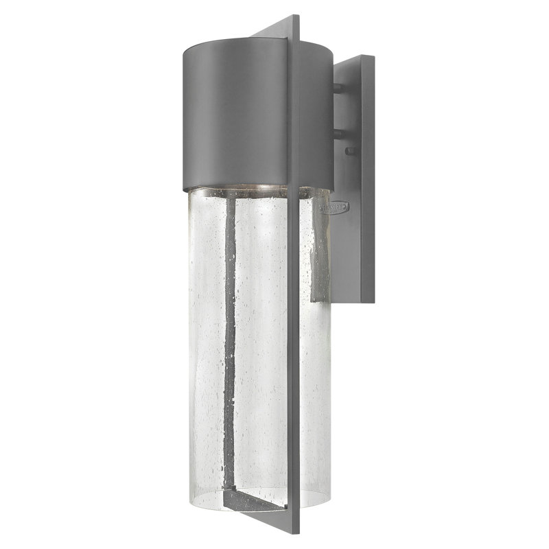 Shelter 1-Light Outdoor Sconce, 20" H x 6.25" W, Hematite, MED