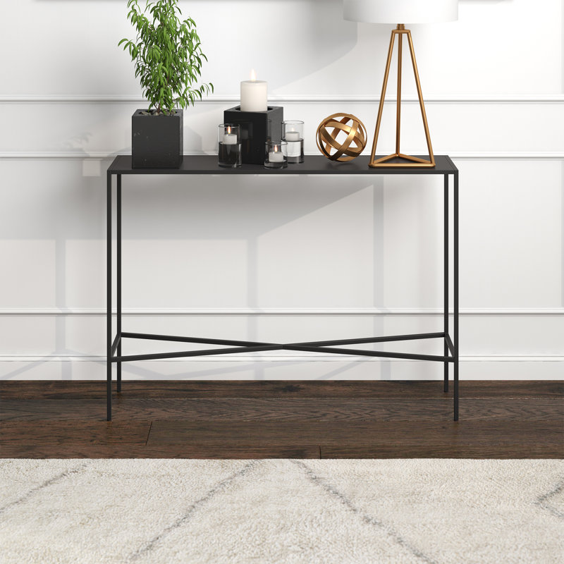 106.7cm Console Table, Blackened Bronze, 76.2 H x 106.68 W x 25.4 D cm
