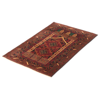 Teimani Burgundy Rug 2'11" x 4'7"