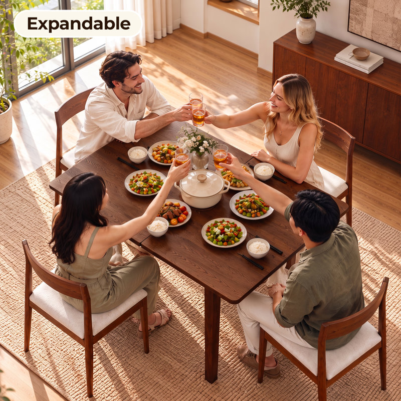 Table de salle à manger extensible en bois massif