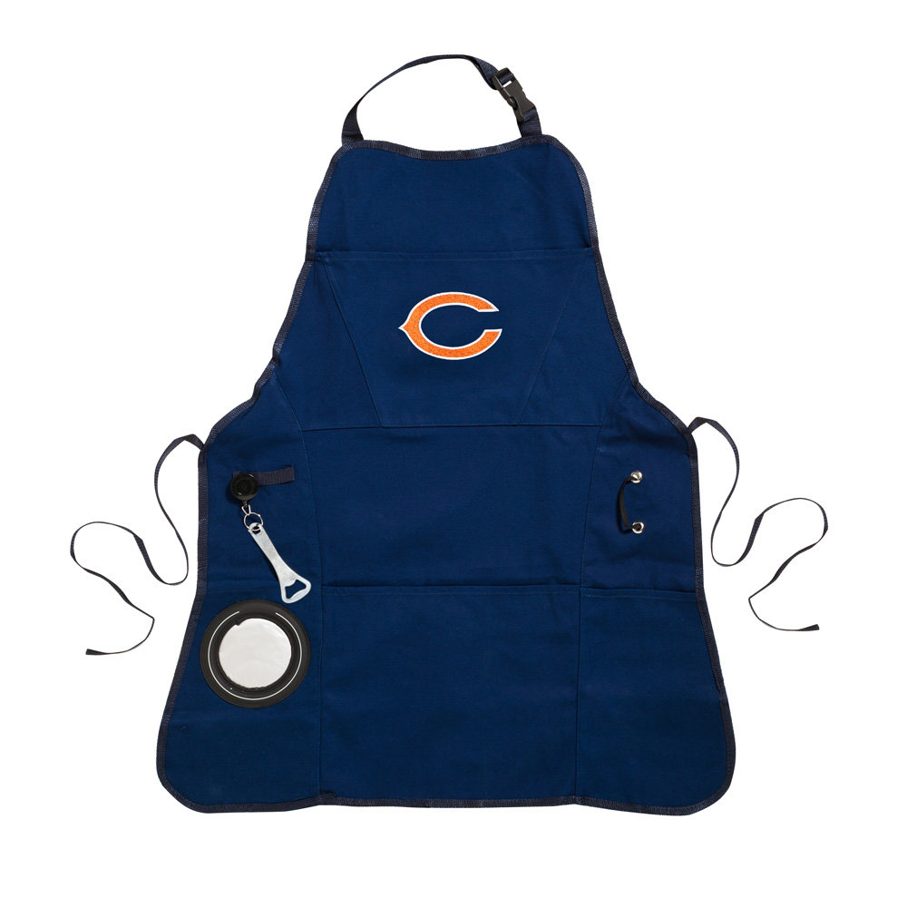 NFL Grill Apron with Bottle Opener and Towel Hook Team Sports America NFL Team: Chicago Bears