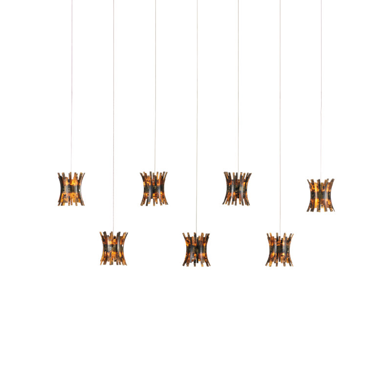 Luminaire suspendu rectangulaire 7 lumières Alsop