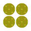 Gem Peridot Acid Vegan Leather Round Coasters