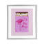 «Flirty Flamingo Pink Matchbox», reproduction encadrée sous verre, conception de Cherrywood Lane-736579290-736579294