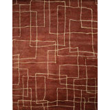 Contemporary One-of-a-Kind Rectangle 8' X 10'2" Hand Knotted Area Rug