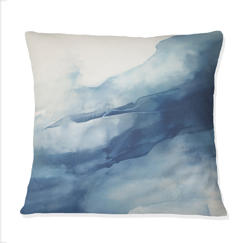 «Blue and White Dancing Watercolor Clouds IV», reproduction de peinture abstraite