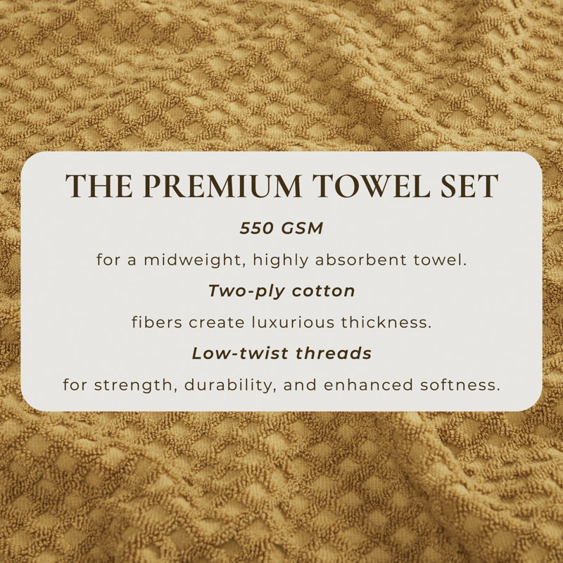 Marigold Cotton Bath Towel Set for Kids (Pack of 4)